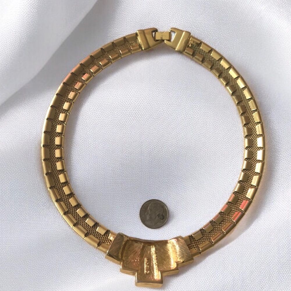 Vintage Napier Steeped Geometric Necklace - Picture 4 of 6
